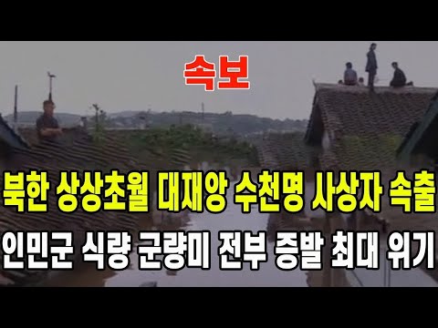 [속보] 북한 상상초월 대재앙...인민군대 식량 전쟁 물자 전부 증발 수천명 사상자 속출