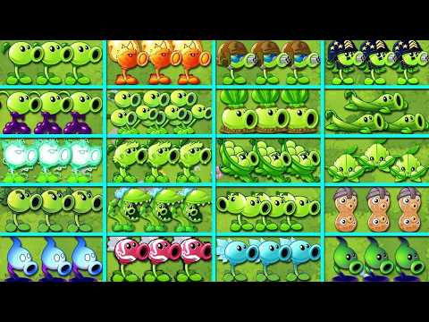 All Pea Plants LEVEL 1 Battlez Vs All Zombies - Who Will Win? - Pvz 2 Plant vs Plant