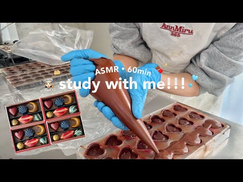 【作業用ASMR🎙️】ガチ集中・無言でお菓子を仕込む1時間👩🏻‍🍳🍫韓国風立体ケーキ/ﾎﾞﾝﾎﾞﾝｼｮｺﾗ6種🩵