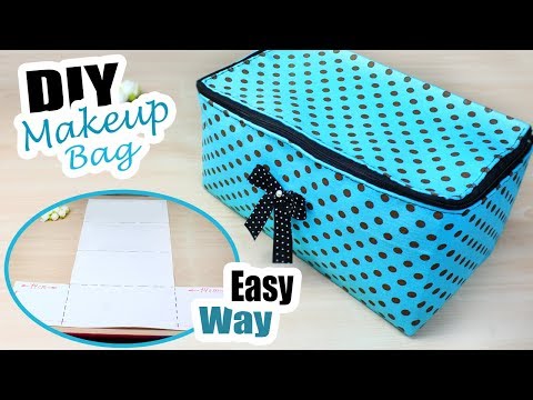 DIY ZIPPER BOX BAG ~ Dotted Cute Fast Making Bag