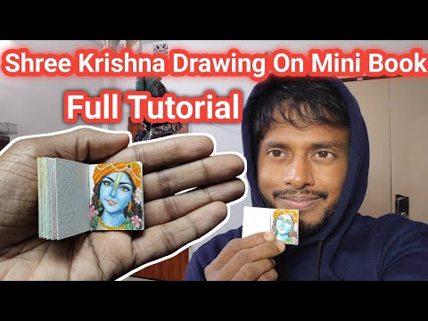 Shree Krishna Mini Drawing Step by Step Full Tutorial //শ্রীকৃষ্ণ Drawing //#art @UX_ARtshow