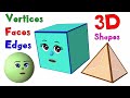 Exploring Faces, Edges, and Vertices of 3D Shapes