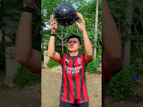 Eksperimen bola plastik berpaku 🔥 #football #futsal #tarkam #tutorial