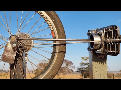 GERADOR  A VAPOR CASEIRO, uma boa ideia para as velhas rodas de bicicleta