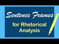 Rhetorical Analysis Techniques