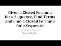 Understanding Sequences and Formulas