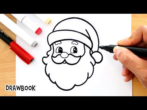 How to draw SANTA CLAUS 🎅 (easy and fast!)