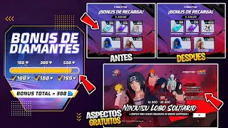 RAPIDO BONUS DE DIAMANTES ASPECTOS DE NARUTO SHIPPUDEN GRATIS REGRESA BONUS DE RECARGA & MAS