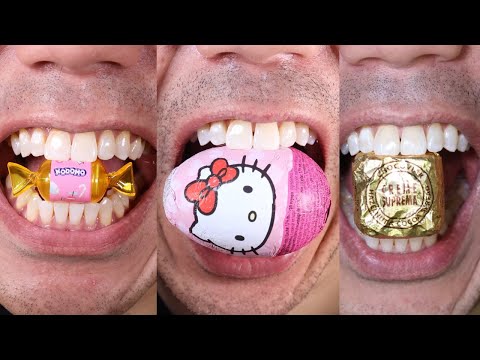 Satisfying Chocolate and Candy ASMR for 1 hour 😳 #ASMR #Candy #Chocolate #Long