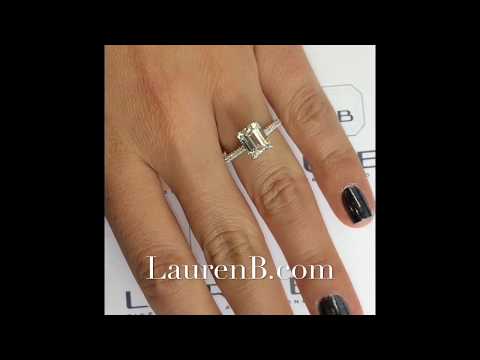 2.50 ct Emerald Diamond Engagement Ring
