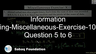 Information Handling-Miscellaneous-Exercise-10-From Question 5 to 6