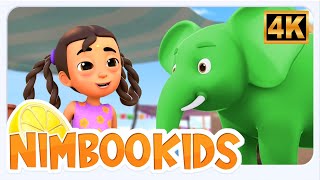 Ek Mota Hathi In Green, ఏక్ మోతా హాతి, Telugu Rhyme For Kids By Nimboo Kids