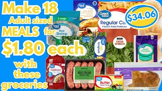 ⭐$1.80 each⭐for 18 Fresh, Balanced meals | Quick, Easy & Delicious CHEAP meal ideas