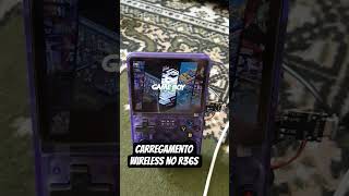 carregador wireless no R36S #r36s #retrogaming #aliexpress #wireless #charger #gaming #games