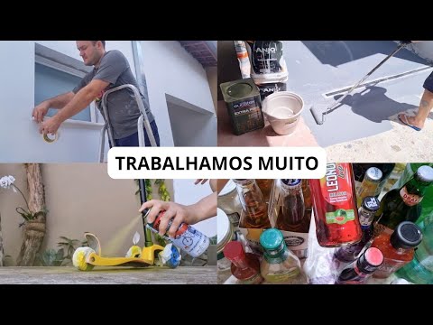 PINTAMOS TODO QUINTAL🤗 VLOG NOSSA ROTINA