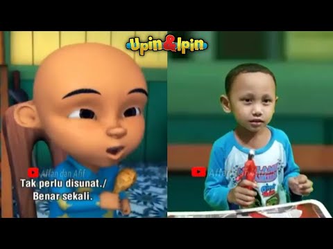 Makan Ayam Goreng sebelum pergi Sunat || Tiru aksi Upin Ipin