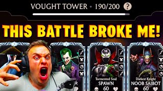 Battles 190 in Vought Tower BROKE ME in MK Mobile! This Made Me Rage SO HARD!