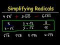 Simplifying Radicals and Square Roots