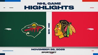 NHL Highlights | Wild vs. Blackhawks - November 26, 2025