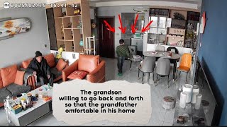 The grandson, willing to go back and forth, so that the grandfather, comfortable in his home