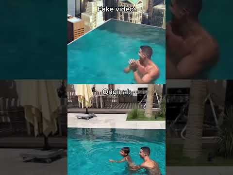 final inesperado #meme #ia #cristiano #piscina #fake #humor