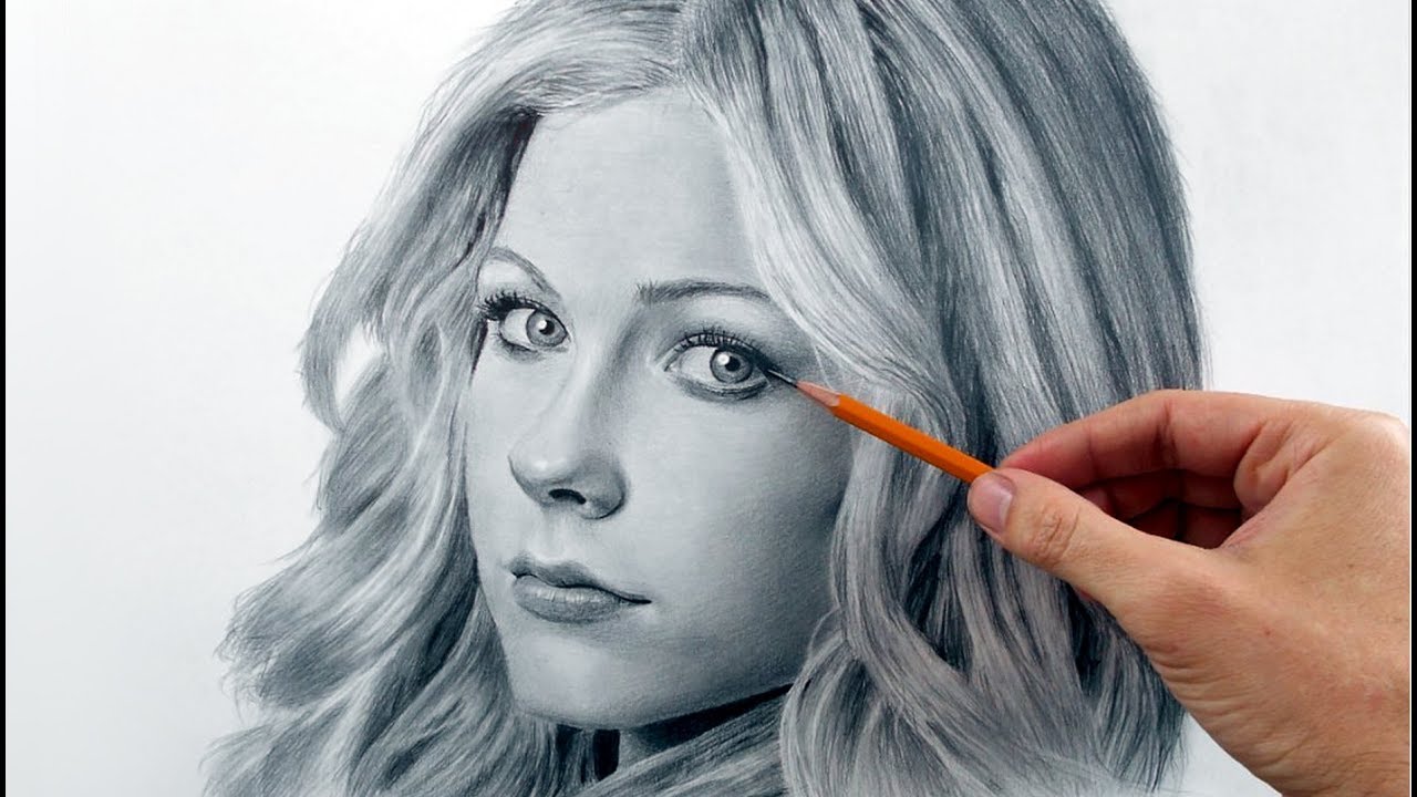 Аврил лавин - портрет карандашом (avril lavigne - drawing portrait.