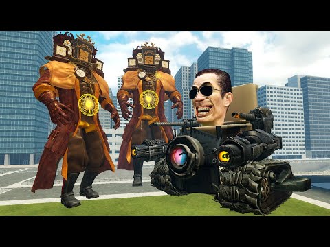 NEW ARMORED TITAN CLOCKMAN VS NEW UPGRADED GMAN TANK SKIBIDI TOILET AND OTHER BOSSES In Garry's Mod!