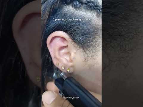 5 piercings machine gun ✨ |#jewellerytvshow |#jewelry