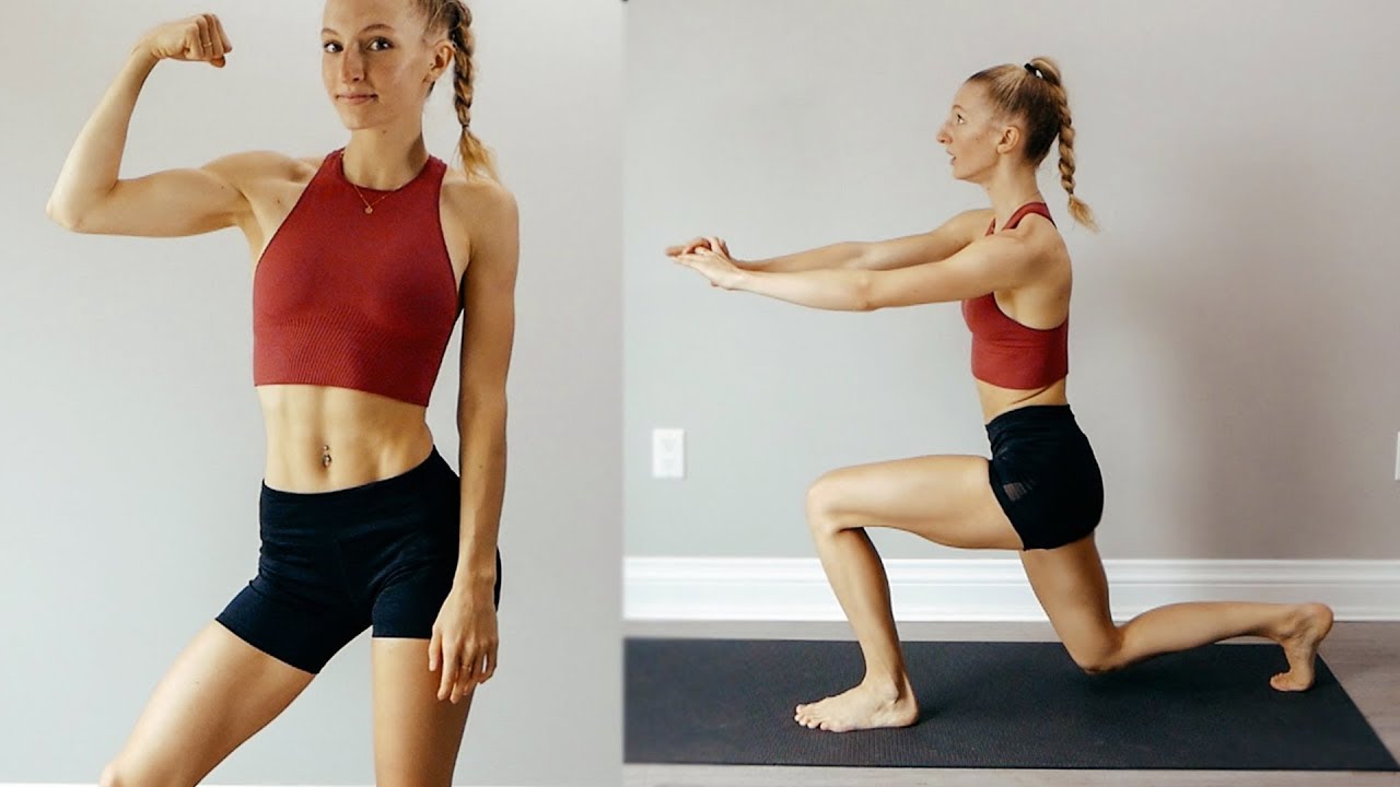 At Home CARDIO/STRENGTH FAT BURNING HIIT Workout (No Equipment)