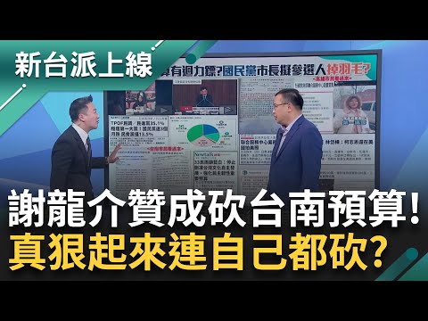 狠起來連自己也砍？ 台南預算遭刪連"謝龍介也投贊成票" 王義川曝光當地建設轉型帶動發展 藍白一刀砍全沒了？ ｜李正皓 主持｜【新台派上線 PART2】20250121｜三立新聞台