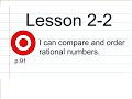 Comparing and Ordering Rational Numbers