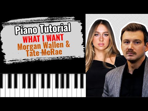 🎹WHAT I WANT by Morgan Wallen & Tate McRae (easy piano tutorial lesson free)