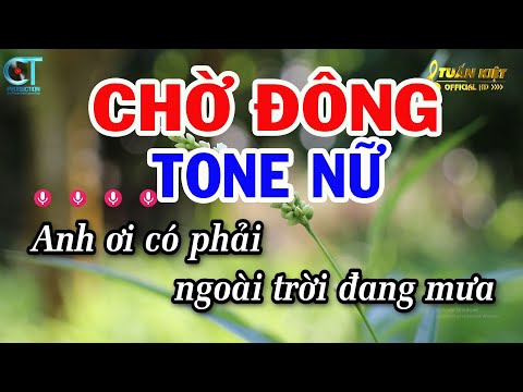 Karaoke Chờ Đông Tone Nữ ( F ) Nhạc Sống Mới | Karaoke Tuấn Kiệt