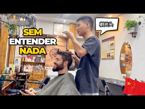 🇨🇳 Cortei Cabelo e barba na China SEM Falar Chinês! Deu Certo?