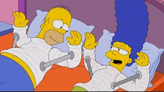 Homero y Marge quedan enyesados - Los Simpson