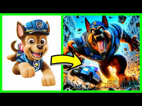 Paw Patrol as Giant Monsters Destroying a City | Ai Animation Kingdom2
