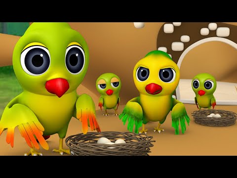 Parrot's Eggs Bengali Moral Story - তোতাপাখি ডিম বাংলা গল্প 3D Moral Stories Fairy Tales for Kids
