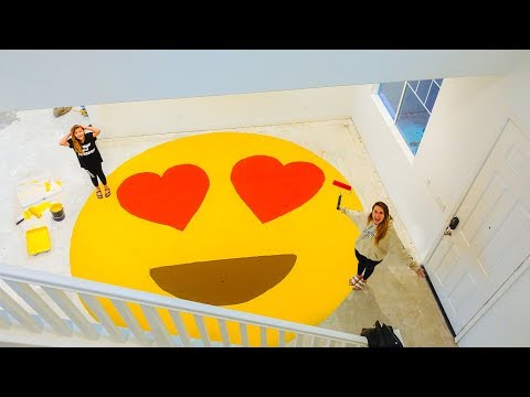 Family surprises daughter with HUGE PAINTED EMOJI in new house!! 😍 | Slyfox Family
