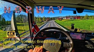 We are driving through the Norwegian countryside POV Truck Driving 