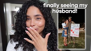 Finally seeing my husband after 6 month deployment! 🥹❤️ *military homecoming vlog*