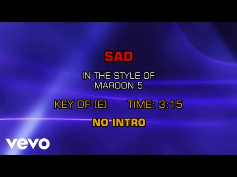 Maroon 5 – Sad (Karaoke)