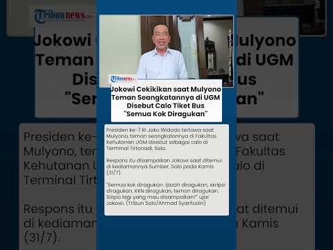 Momen Jokowi Cekikikan saat Mulyono Teman Seangkatannya Disebut Calo Tiket Bus: Semua Kok Diragukan