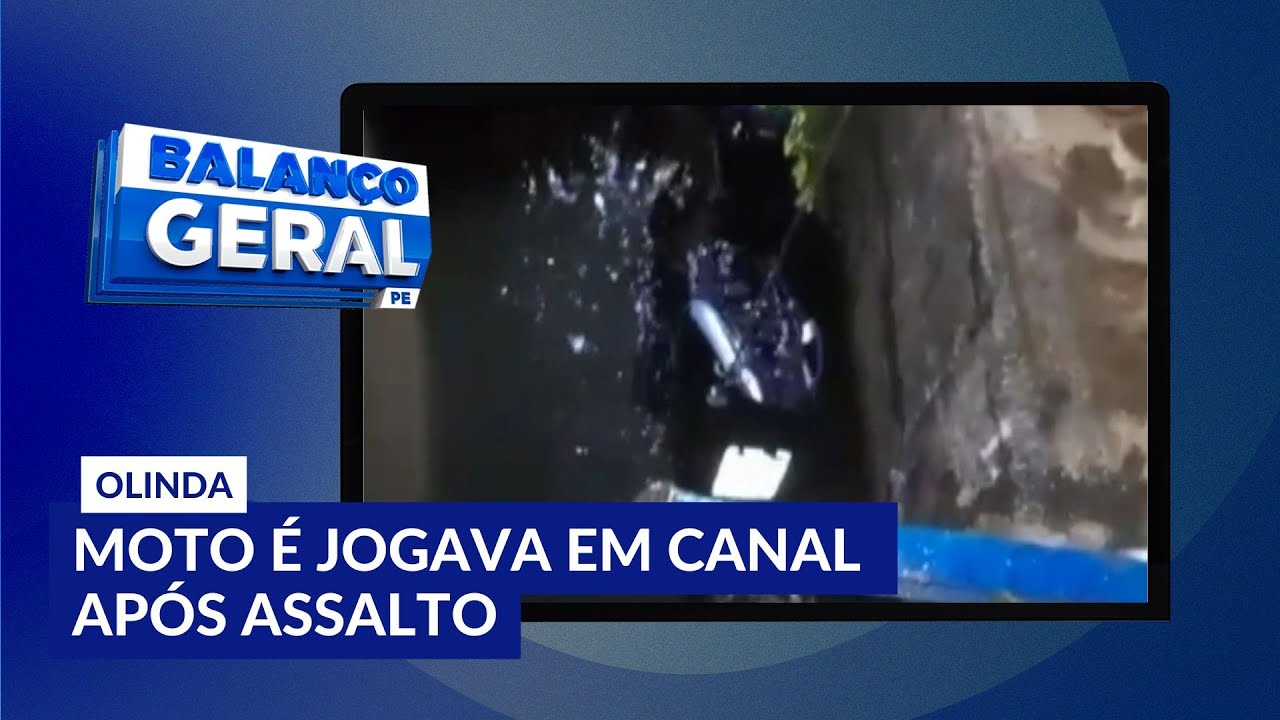 Adolescentes roubam moto e jogam veículo em canal após tentativa de fuga