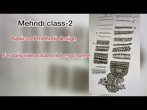 Bridal Mehndi Class 2 | Learn mehndi step by step | Mehndi Classes | Line  Practice | Spiral Practice - YouTube