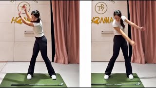 [세로골프TV] 완벽하게 힘빼는 법!! KLPGA 김도은 프로의 부드러운 스윙 템포 만들기 레슨 #김도은프로