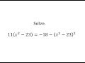 Solving Quadratic Equations and Functions