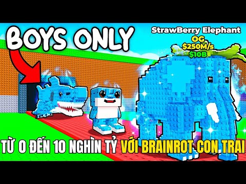 Từ 0 Đến 10 Nghìn Tỷ Với Brainrot Con Trai Trong Roblox Steal A Brainrot...Deplao