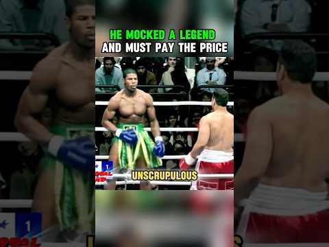 He angered a legend and paid a painful price for it#boxing