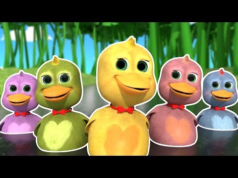 🦆 Five Little Ducks | NumbersSong for Kids | Nursery Rhymes - Baby Songs - Kids Songs