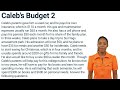 Caleb's Estimated Expenses
